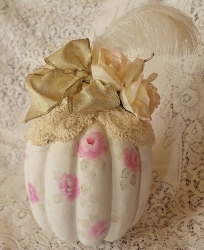 Beautiful Hand Painted  Pumpkin All Dressed Up